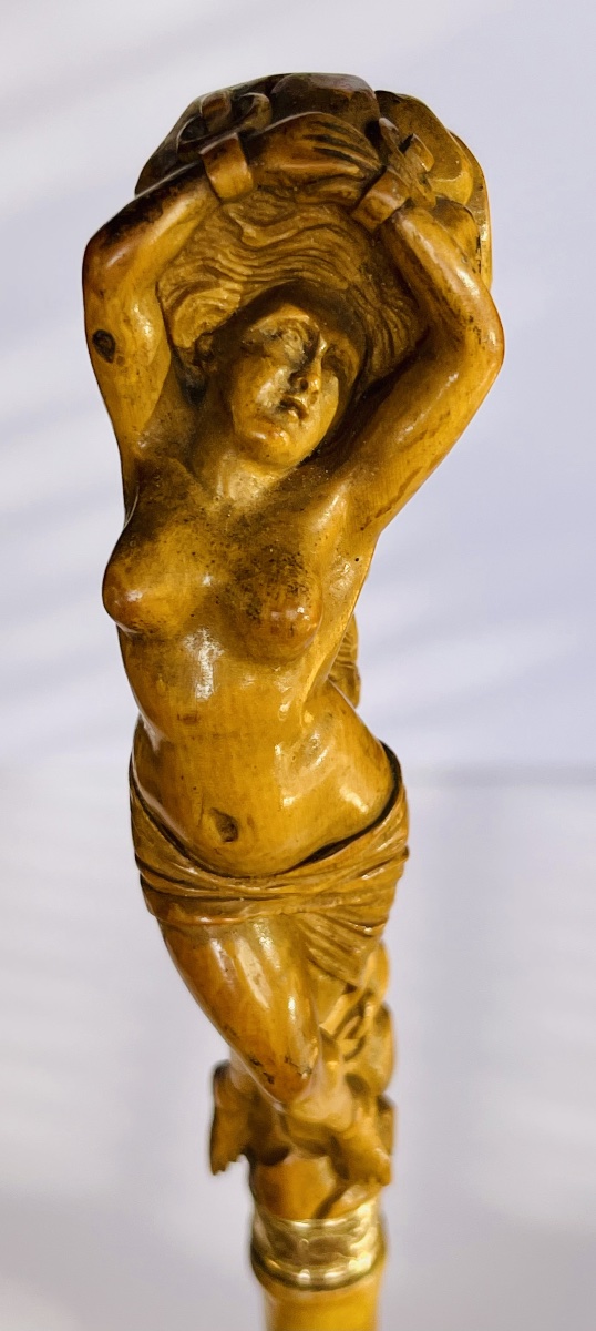 Andromeda Walking Stick Made Of Carved Boxwood -photo-8